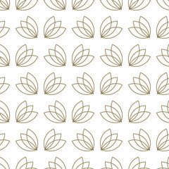 Gold leaves on a white background