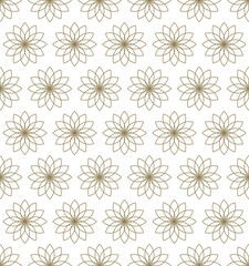 Seamless pattern with flowers on a white background