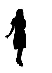 silhouette of a girl