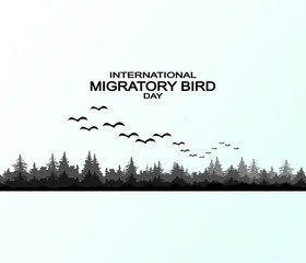world migratory bird day poster template vector stock