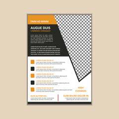 Vector A4 Size Corporate Business Flyer Design Template with bleed.