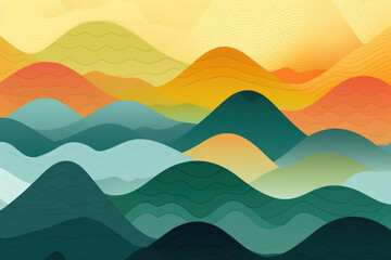 Vector illustration of mountains.