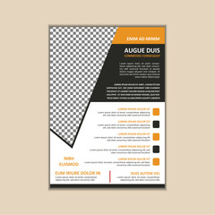Vector A4 Size Corporate Business Flyer Design Template with bleed.