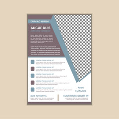 Vector A4 Size Corporate Business Flyer Design Template with bleed.