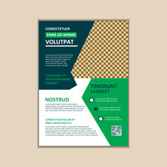 Vector A4 Size Corporate Business Flyer Design Template with bleed.