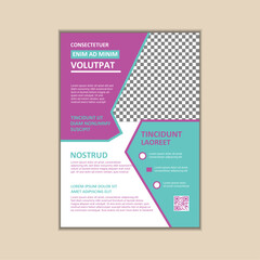 Vector A4 Size Corporate Business Flyer Design Template with bleed.
