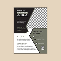 Vector A4 Size Corporate Business Flyer Design Template with bleed.