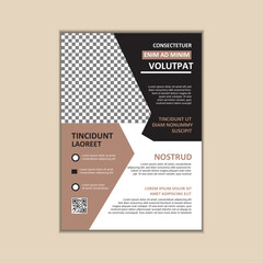 Vector A4 Size Corporate Business Flyer Design Template with bleed.