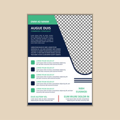 Vector A4 Size Corporate Business Flyer Design Template with bleed.