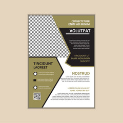 Vector A4 Size Corporate Business Flyer Design Template with bleed.