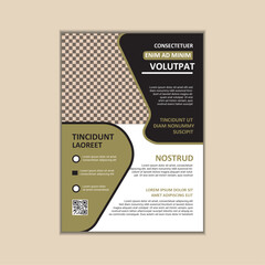 Vector A4 Size Corporate Business Flyer Design Template with bleed.