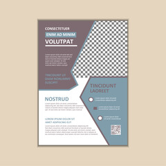 Vector A4 Size Corporate Business Flyer Design Template with bleed.