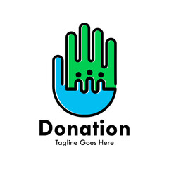 Obraz premium Donation design logo template illustration