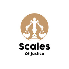 Scales of Law Logo, Scales of Justice Vector, Simple Line Design, Icon Symbol Illustration