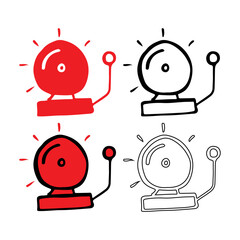 ringing the school bell. back to school isolated vector, texture details, flat design, sticker cards banners poster design
flat school bell, alarm fire, icon symbol sign, logo template, vector, eps 10