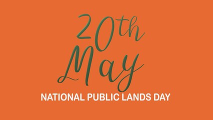 National Public Lands Day Animated Text. 4k Video Greeting Card. Gift Card.