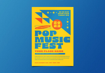 Modern Pop Music Festival Flyer Layout
