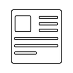 Fototapeta premium news papaer icon