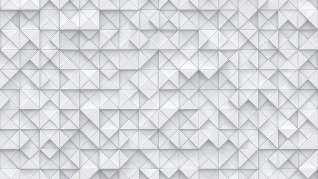 Abstract motion background from random moving white triangles. Abstract triangles background. Seamless loop animation
