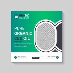 Cbd natural hemp oil web banner post template 
