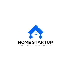 home start up technology modern logo design