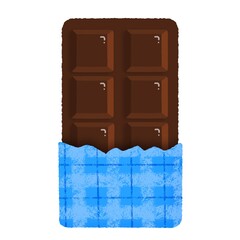 Chocolate bar blue pattern packaging