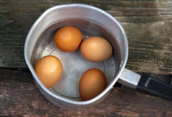 eggs in a frying pan