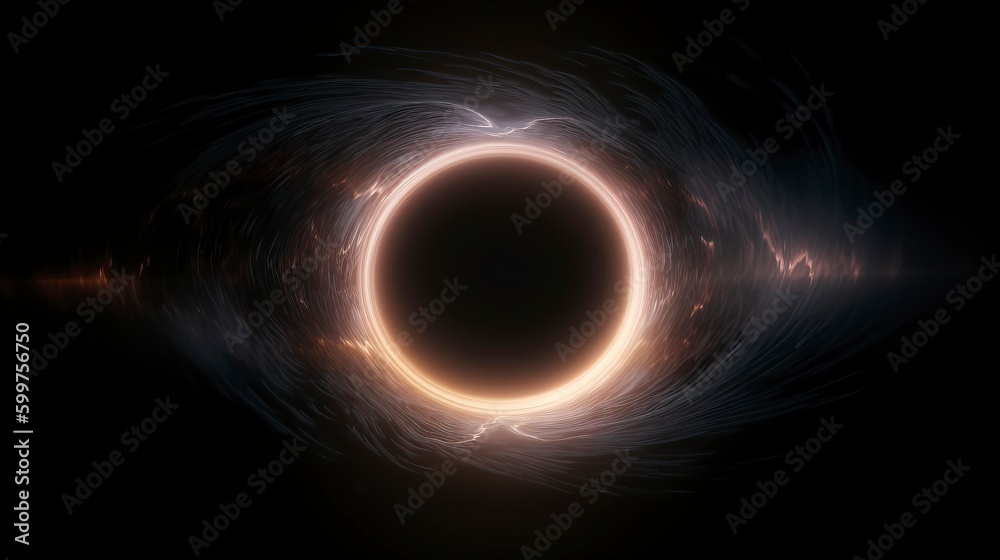 Sticker black hole with generative ai