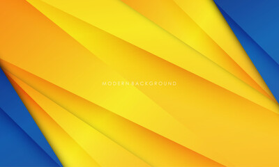 Illustration vector graphic of abstract background blue and yellow overlap layers modern