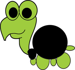 turtel fill line icon vector illustration color black