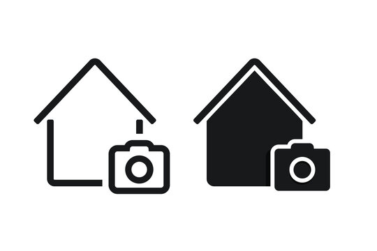 House camera icon. illustration vector