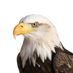 Obraz premium portrait of a eagle isolated on transparent background cutout