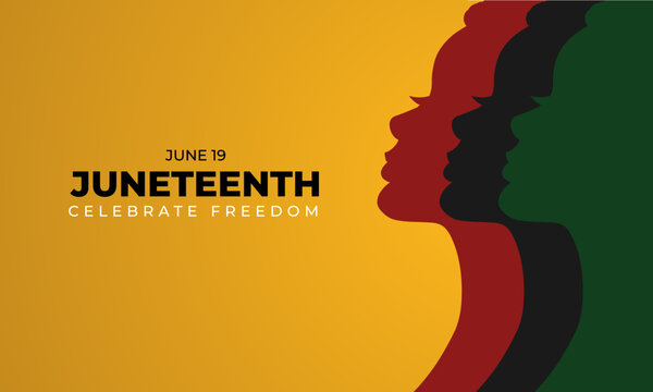 Happy Juneteenth june 19 freedom day background Vector illustration
