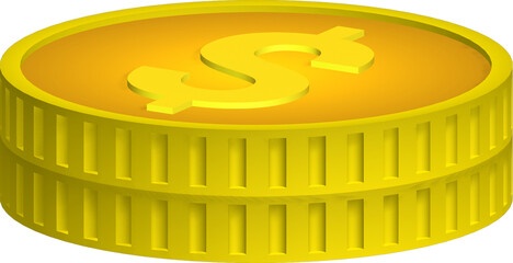 Money coin icon 3d
