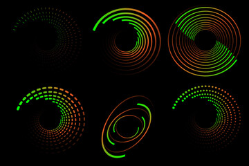 Abstract background with circles. Vector design element with motion effect.