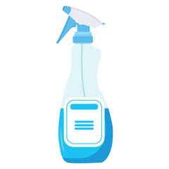 Vector cartoon image of cleaning products. The concept of cleaning, washing, cleanliness and cleaning. Cute elements for your design.
