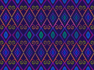 Seamless Purple Native Ikat Pattern