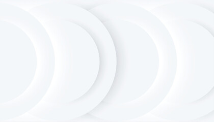 white neumorphic circle shape backdrop for minimalistic look