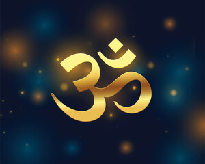 om iconic symbol of hinduism for indian culture and tradition - obrazy, fototapety, plakaty