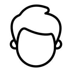 Formal hair line icon