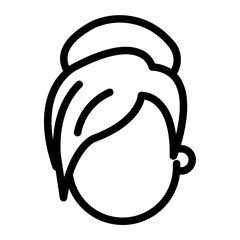 wigs line icon