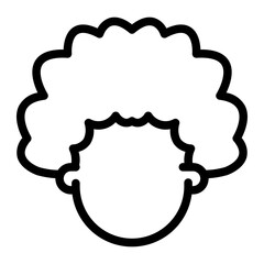 afro line icon