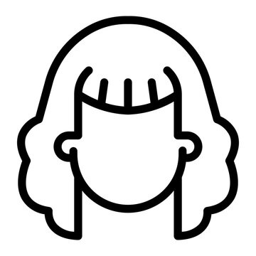 recommend clip art: wig line icon