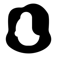 hair glyph icon