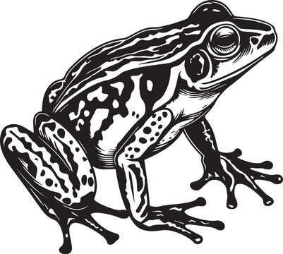 Frog silhouettes vector illustration, SVG	