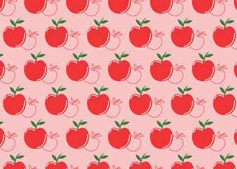 Apple fruit seamless pattern background