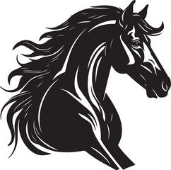 Retro Horse head Vector illustration, on a white background, SVG	