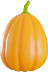 3D Render Orange Pumpkin