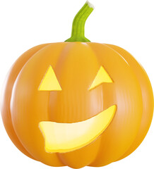 3D Render Carved Halloween Pumpkin