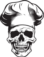 Chef skull vector illustration, SVG